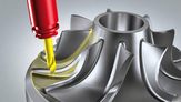 5-axis CNC machining of a precision impeller with toolpath simulation