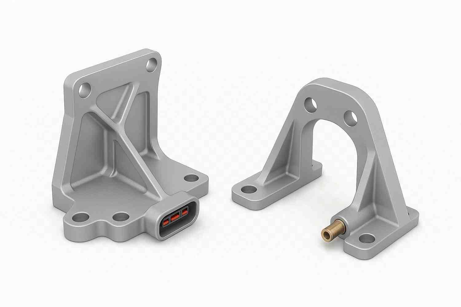 CNC machined lightweight structural mounting brackets EV platform