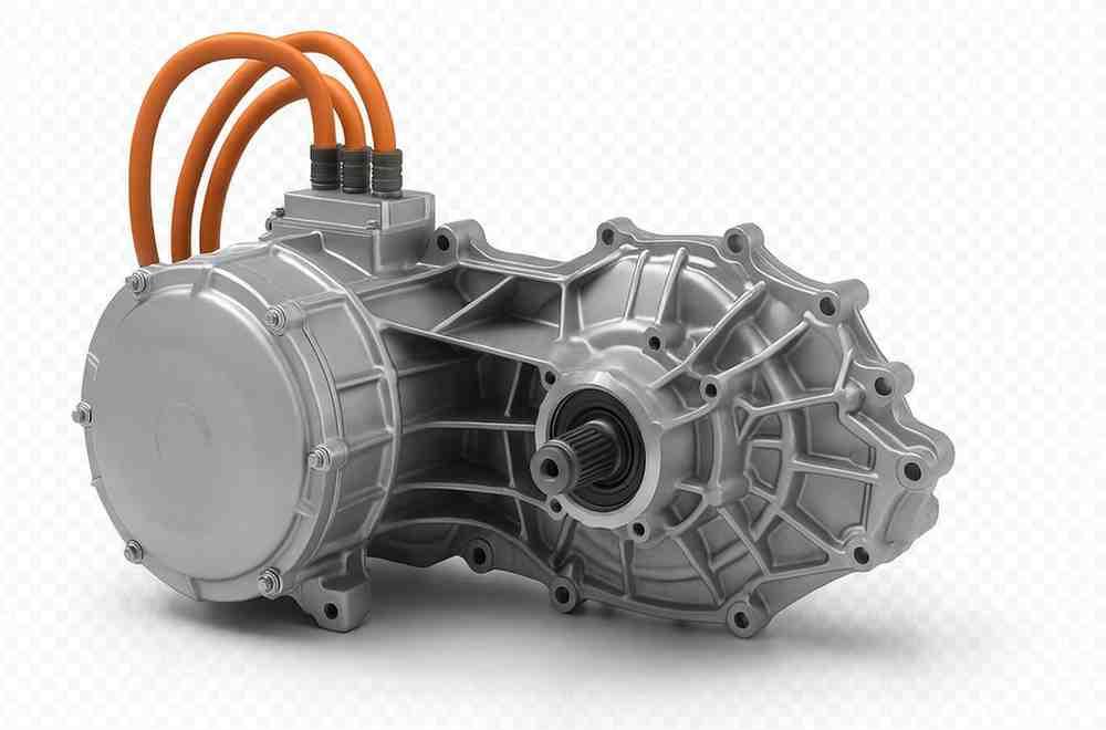 CNC machined EV motor and drivetrain housing